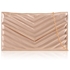 Picture of Xardi London Champagne Flat Envelope Quilted Stripe Women Clutch Bag