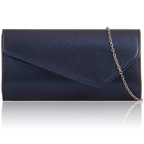 Picture of Xardi London Navy Shimmer Faux Leather Women Wedding Bag