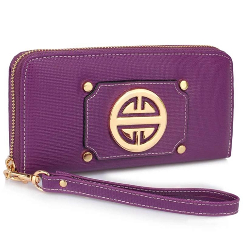 Picture of Xardi London Purple Style 2 Wristlet Large Ladies Faux Leather Wallet