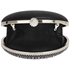 Picture of Xardi London Black Small Diamante Oval Clutch Bag
