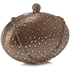 Picture of Xardi London Nude Small Diamante Oval Clutch Bag