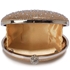 Picture of Xardi London Nude Small Diamante Oval Clutch Bag