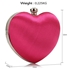 Picture of Xardi London Pink Silver Diamante Small Heart Glitter Clutch Bag