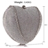 Picture of Xardi London Silver Heart 1 Small Hard Minaudiere Diamante Clutch Bag