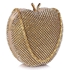 Picture of Xardi London Gold Heart 2 Small Hard Minaudiere Diamante Clutch Bag