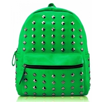 Picture of Xardi London Green Studded Medium Kid School Backpack