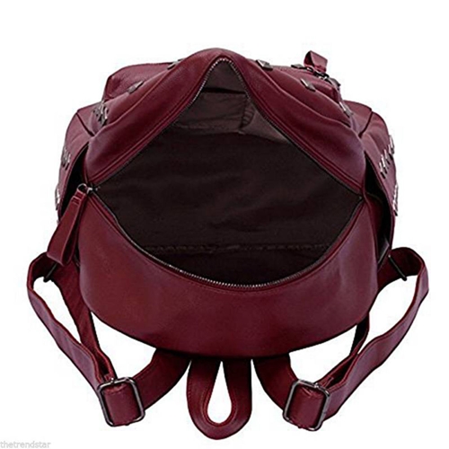 Picture of Xardi London Burgundy Studded Medium Kid School Backpack