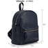 Picture of Xardi London Navy Faux Leather Medium Kid School Backpack