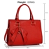 Picture of Xardi London Red Bow Charm Women Grab Handbag