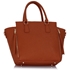 Picture of Xardi London Brown Zipper Women Tote Handbag
