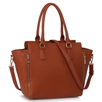 Picture of Xardi London Brown Style A Zipper Women Tote Handbag