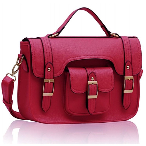 Picture of Xardi London Pink Front Pocket Women Satchel Handbag