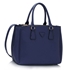 Picture of Xardi London Navy Large Faux Leather Women Tote Handbag