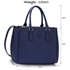 Picture of Xardi London Navy Large Faux Leather Women Tote Handbag