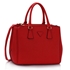 Picture of Xardi London Red Large Faux Leather Women Tote Handbag