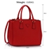 Picture of Xardi London Red Large Faux Leather Women Tote Handbag