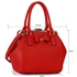 Picture of Xardi London Red Faux Leather Framed Women Satchel Handbag