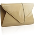 Picture of Xardi London Nude Patent Envelope Women Clutch Bag