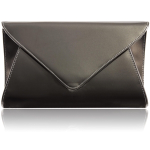 Picture of Xardi London Pewter Patent Envelope Women Clutch Bag