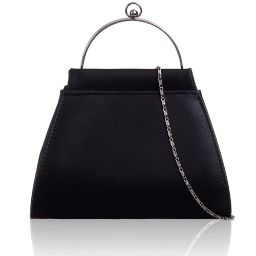Picture of Xardi London Black Top Handle Women Clutch Bag
