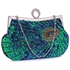 Picture of Xardi London Green Peacock Sequinned Women Clutch Bag