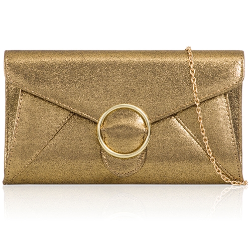Picture of Xardi London Gold Glitter Synthetic Evening Bag