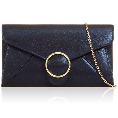 Picture of Xardi London Navy Glitter Synthetic Evening Bag