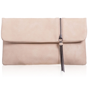 Picture of Xardi London Beige Foldable Faux Leather Clutch Bag