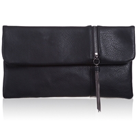 Picture of Xardi London Black Foldable Faux Leather Clutch Bag