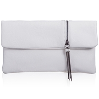 Picture of Xardi London White Foldable Faux Leather Clutch Bag