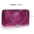 Picture of Xardi London Purple Satin Glitter Wedding Clutch Bag