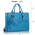 Picture of Xardi London Blue Style 2 Front Pocket Faux Leather Handbag