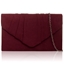 Picture of Xardi London Burgundy Faux Suede Leather Women Clutch 