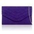 Picture of Xardi London Indigo Envelope Shaped Faux Suede Small Clutch Bag 