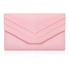 Picture of Xardi London Pink Envelope Shaped Faux Suede Small Clutch Bag 