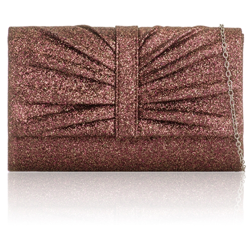 Picture of Xardi London Bronze Lily Glitter Shimmer Party Clutch Bag