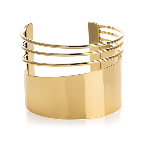 Picture of Xardi London Rome Bangle Gold Alloy Funky Long Cuff Bangles For Women