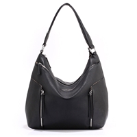 Picture of Xardi London Black Large Twin Handle Faux Leather Hobo Bag