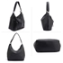 Picture of Xardi London Black Large Twin Handle Faux Leather Hobo Bag