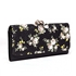 Picture of Xardi London Black Floral Matinee Clasp Purse 