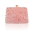 Picture of Xardi London Pink Small Framed Fur Clutch Bag For Women