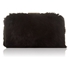Picture of Xardi London Black Brushed Feather Designer Clutch Bag