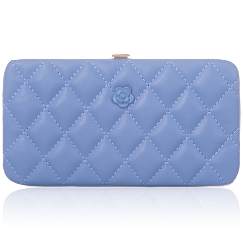 Picture of Xardi London Blue Quilted Women Faux Leather Wallet