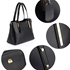 Picture of Xardi London Black Smooth Italian PU Leather Women Handbags 