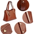 Picture of Xardi London Brown Smooth Italian PU Leather Women Handbags 