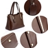 Picture of Xardi London Coffee Smooth Italian PU Leather Women Handbags 