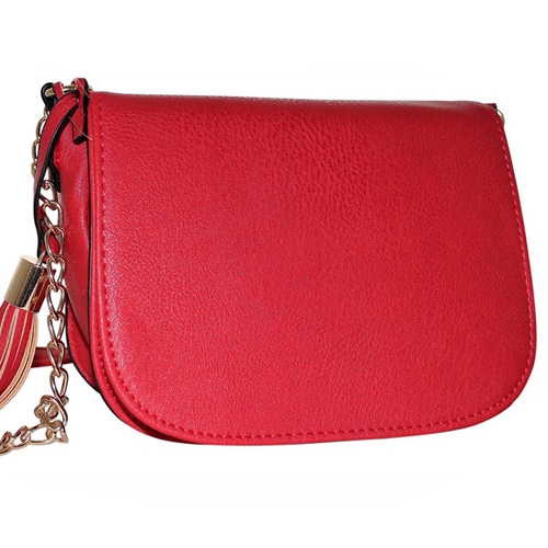 Picture of Xardi London Red Small Plain Leather Style Across Body Bag