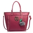 Picture of Xardi London Purple Style 2 large girls college zipped shopper bag