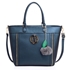 Picture of Xardi London Navy Style 2 large girls college zipped shopper bag