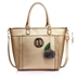 Picture of Xardi London Gold Style 2 large girls college zipped shopper bag